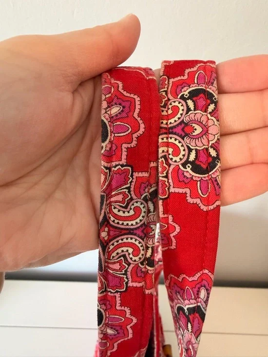 Vera Bradley Frankly Scarlet Tote Bag with Tortoise Shell Toggle - Picture 8 of 8